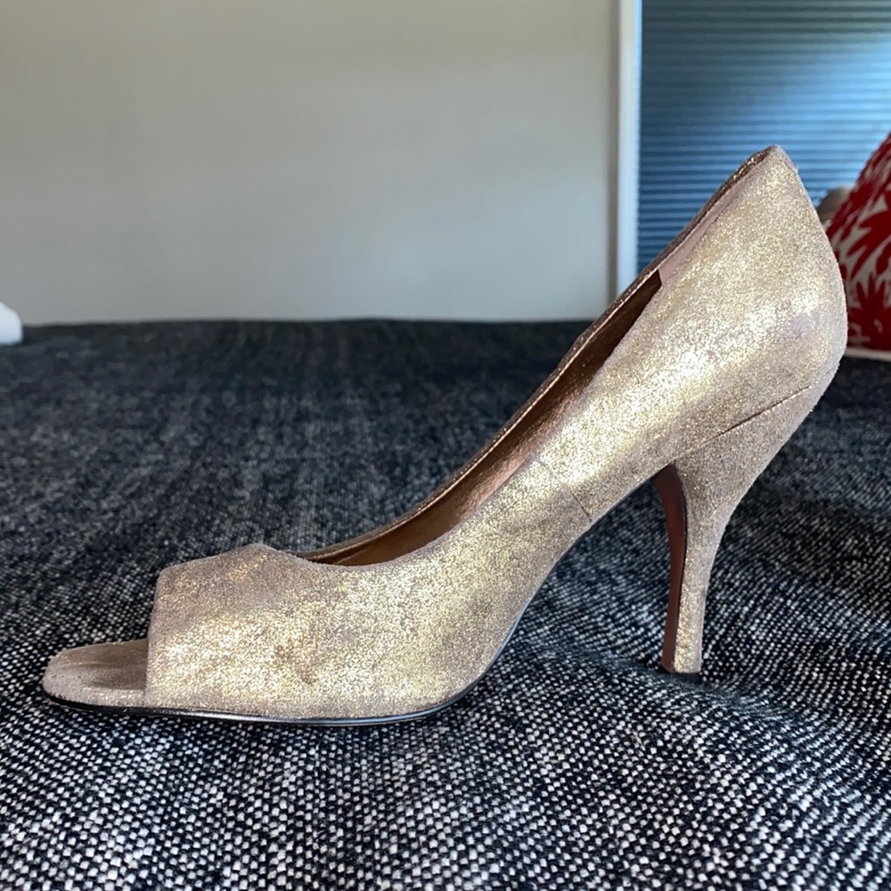 BCBGeneration Gold Foil High Heels